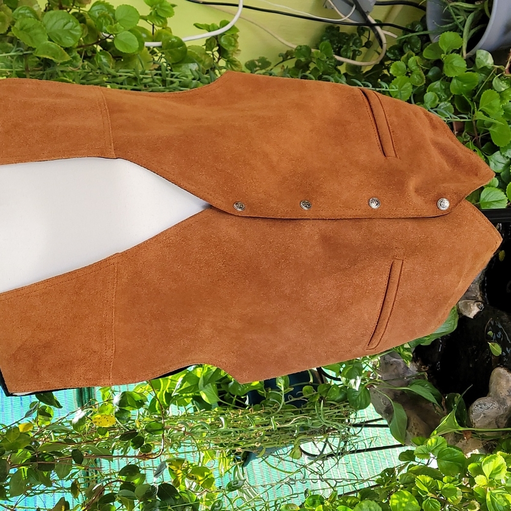 Men's leather vest XL